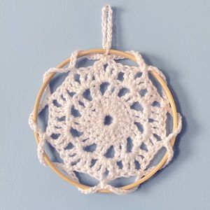 Boho dream catcher in white